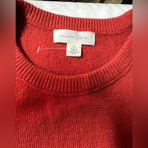 TREASURE & BOND Rust red crew neck sweater size 2X - Picture 9 of 12